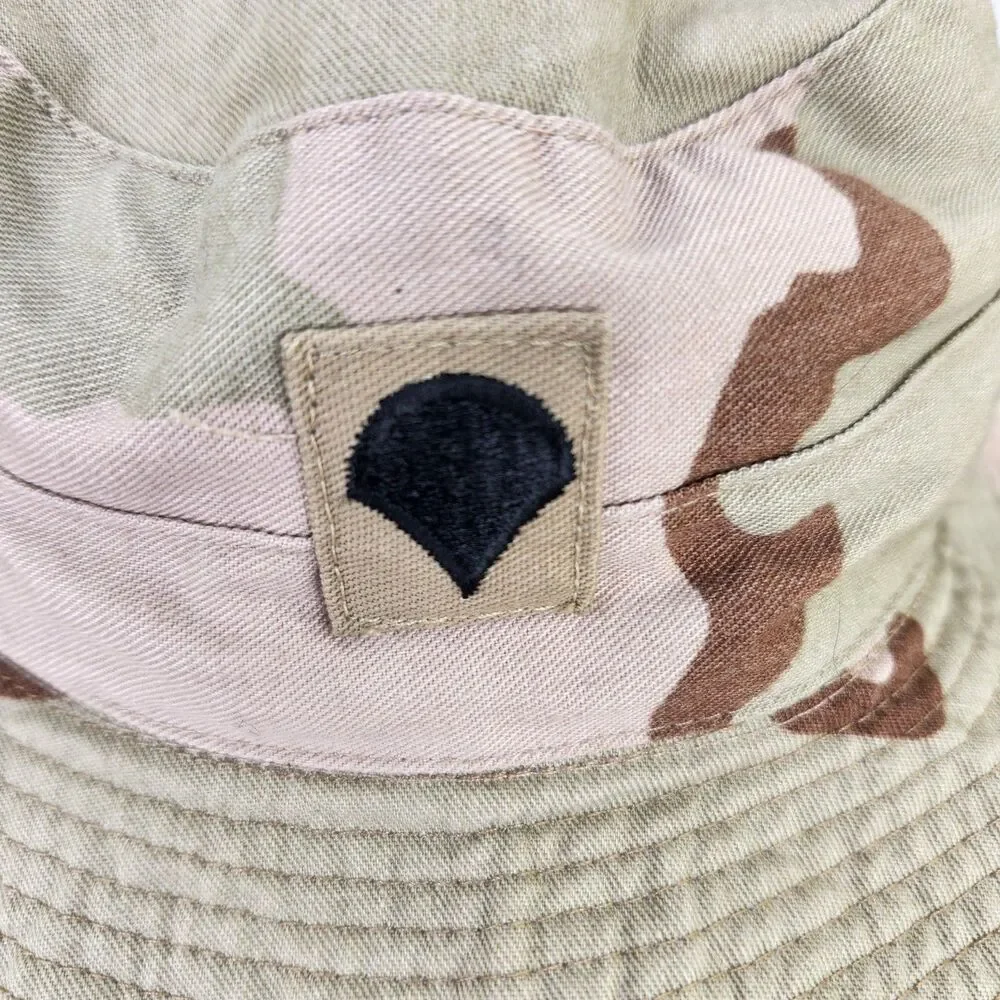 US Army Type II Desert Camouflage Hot Weather Boonie Hat Sz 7 1/4 Military Green - Picture 3 of 10